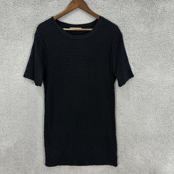 Alexx‎ Jae & Milk Crochet Knit Dress Women M Black Eco-Friendly Quiet Luxury - Picture 1 of 7